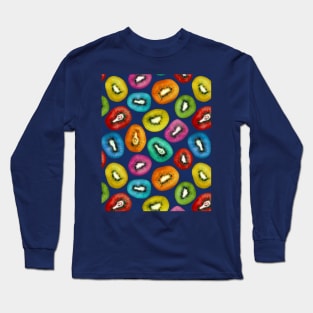 Multicolor Kiwi Pattern Long Sleeve T-Shirt